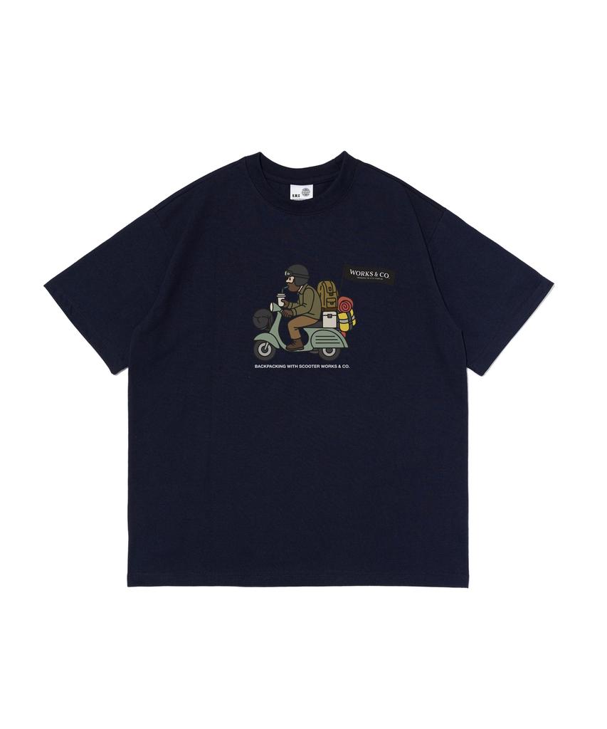 Wogseuaenko Bike & Going Short Sleeve T-Shirt (Navy)
