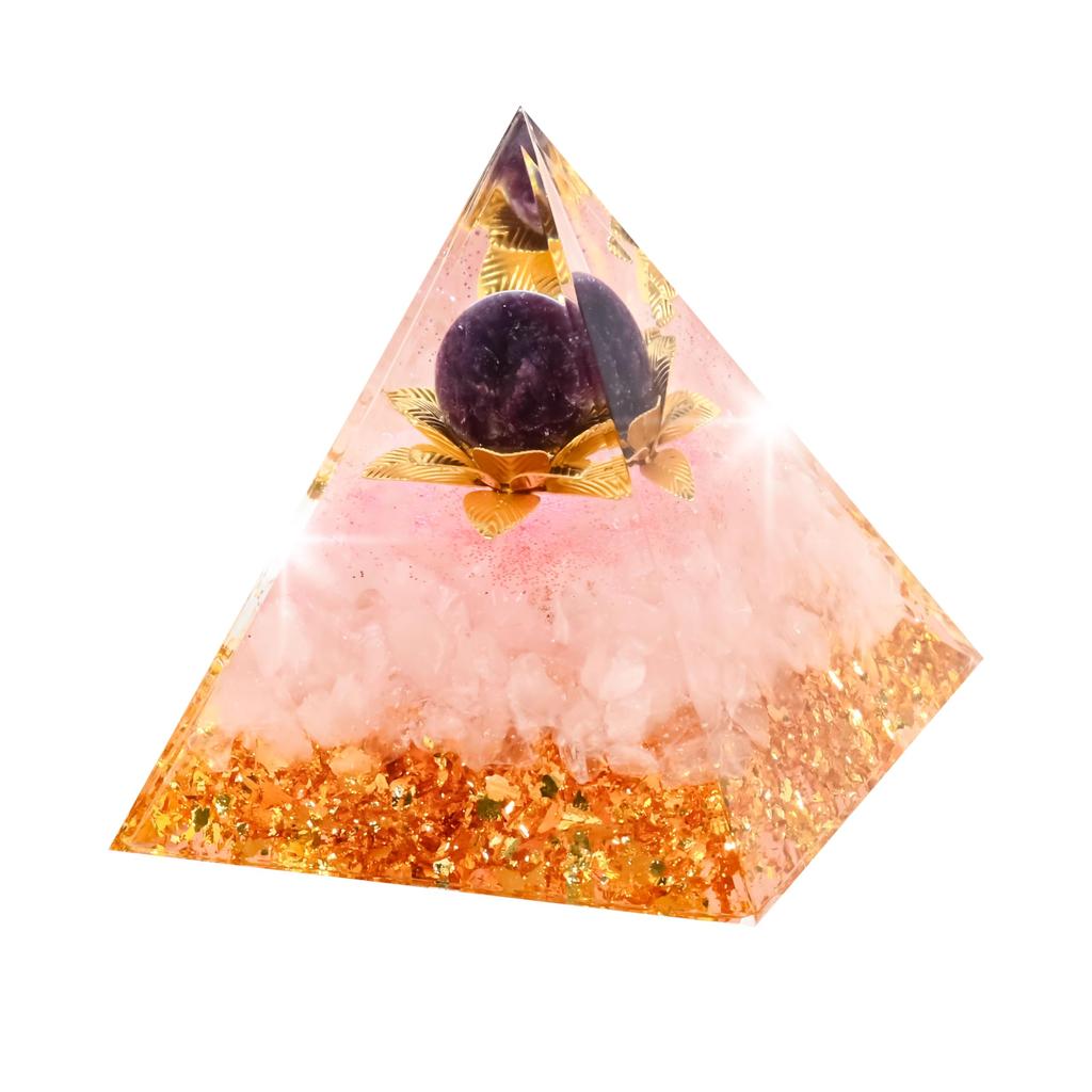 Orgonite Crystal Orgone Pyramid Tower Energy Nature Reiki Healing Chakra 6cm x 6cm (26)