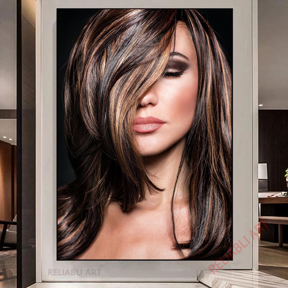 Hairdresser Barber Hair Salon Canvas Painting Hairstyle Posters Wall Art for Living Room Barber Shop Home Decoration