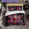 Set Lenzuola AC Milan Modello 3 Pezzi Morbida Copripiumino in Microfibra con Federe per Camera da Letto