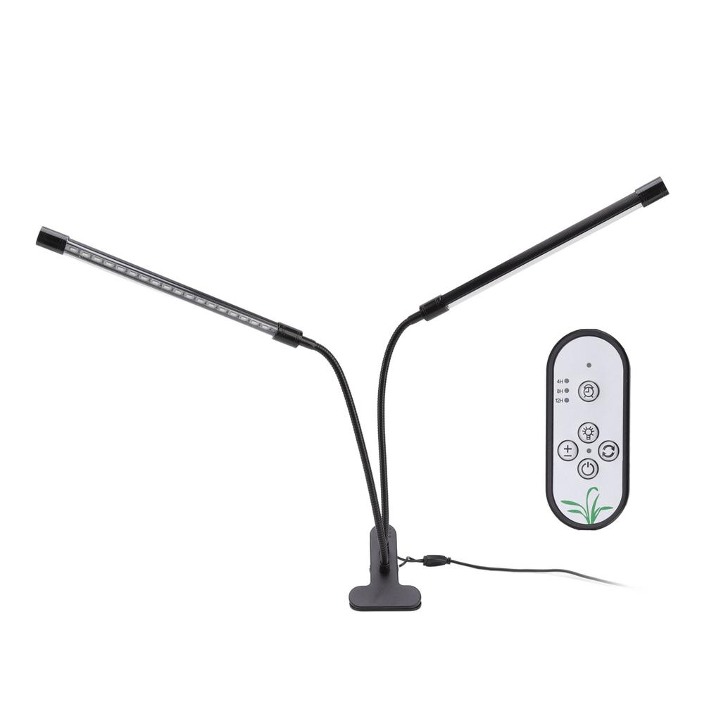 Plant Grow Light Dimmable Timing Full Spectrum USB Powered Dual Head Clip On LED Plant Lamp for Indoor 30W