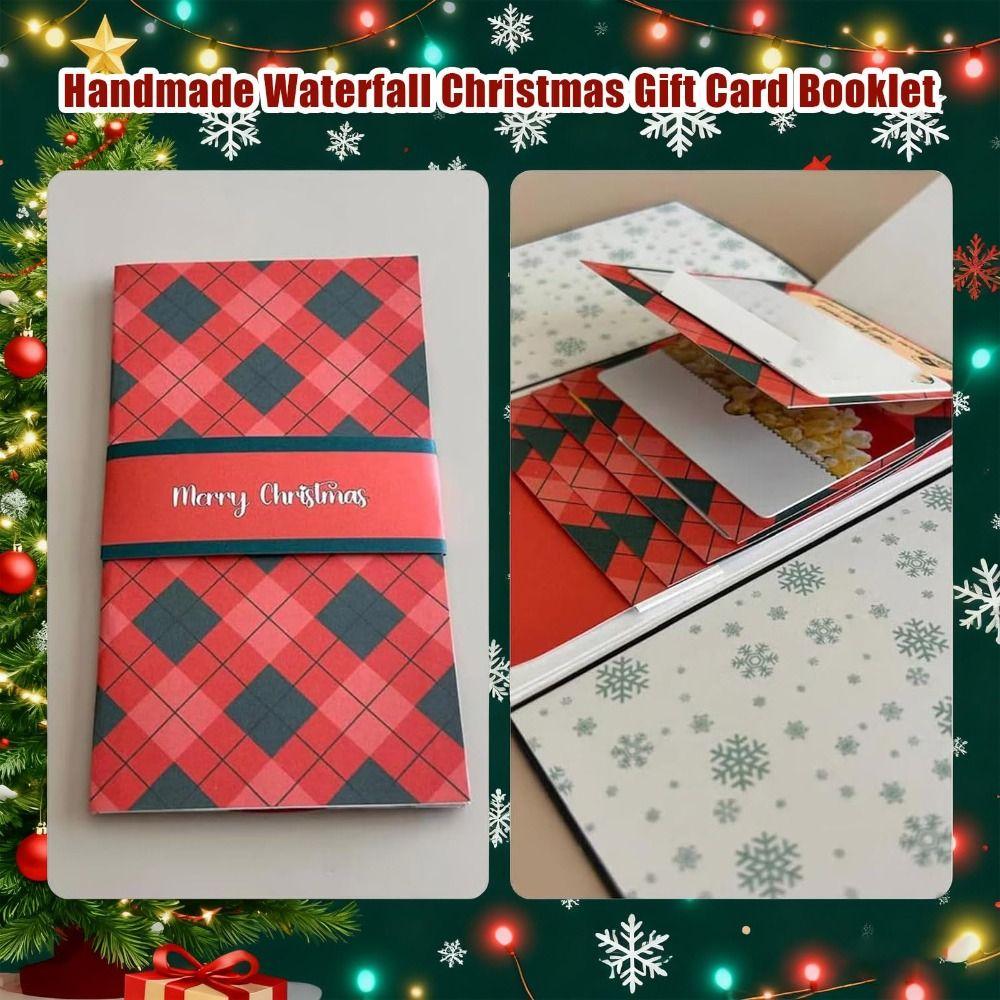 Waterfall Surprise Cards with Envelope Handmade Merry Xmas Gift Card Book