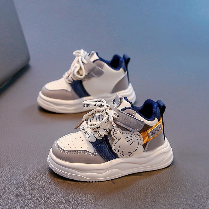 

Children s shoes 2025 spring and autumn new baby sports shoes boys high-top board shoes children soft-soled casual shoes tide 22