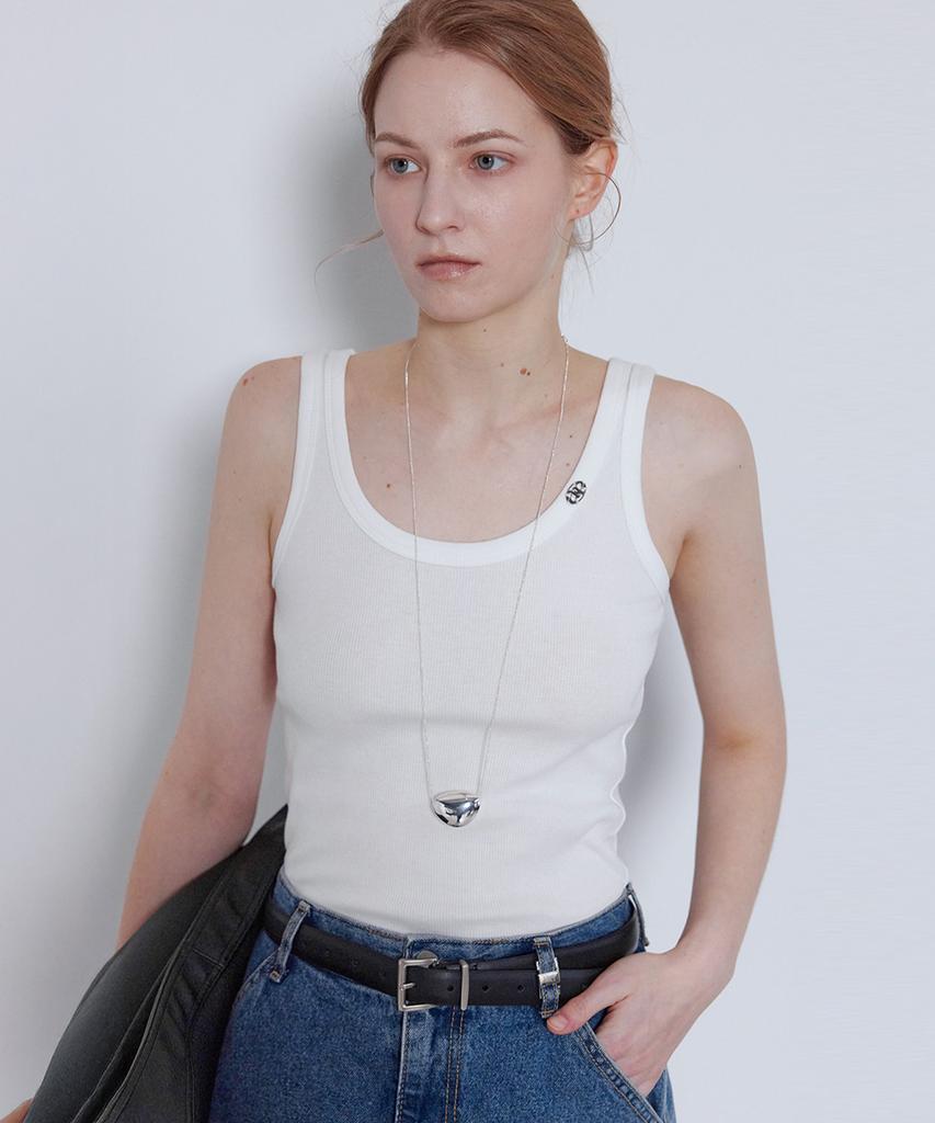 NON AND NON Basic U-Neck Ribbed Sleeveless Top_N6Sts0367