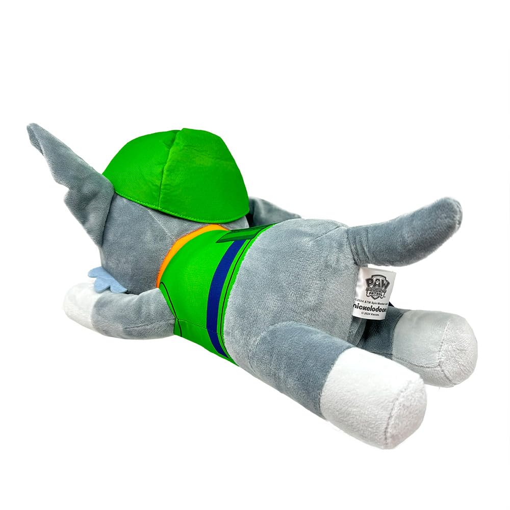 Paw Patrol Super Big Plush Approximately Lying Official Merchandise Toy, 40cm, Down, Oversized, (Rocky)