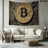Bitcoin Pattern Home Decor Tapestry, Wall Hanging, Decorative RV Wall Cloth.MGT0918124