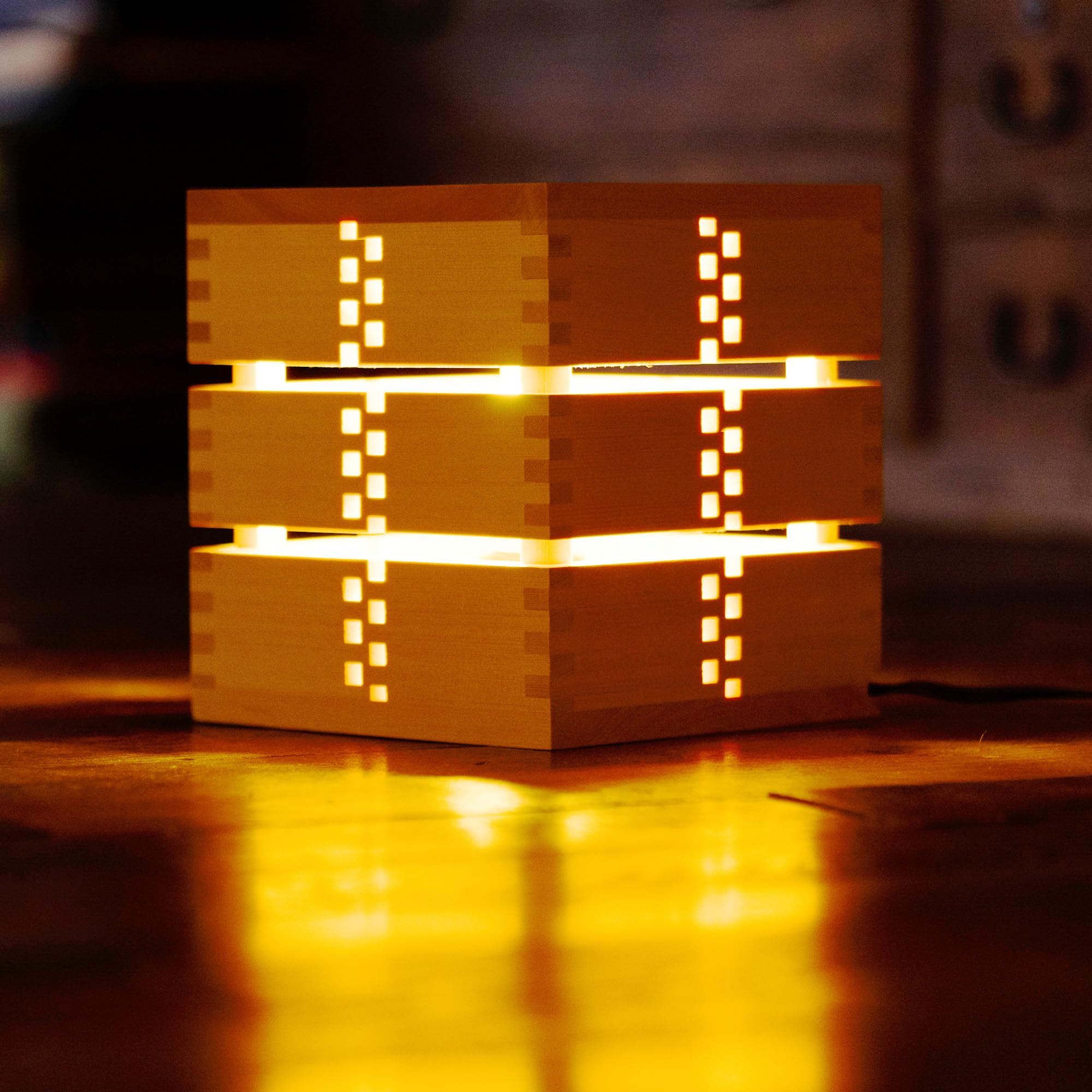 

Kabegami Kakumei Wooden Table Indirect Japanese Interior Made in Japan with Japanese Cypress Lamp, Lighting, Lighting, бежевий