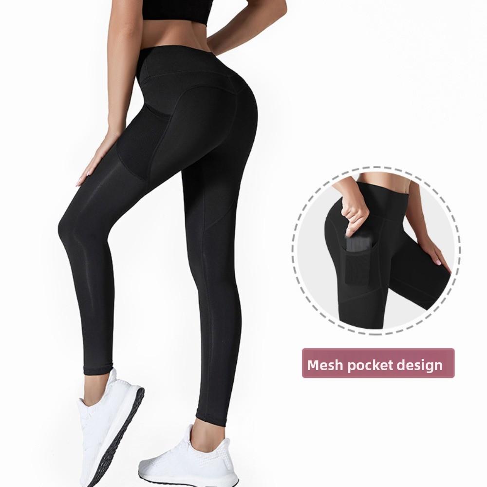 Mesh Pocket Yoga Pants High Waist Sports Pants Leggings Fitness Pants Exercise