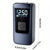 Wireless tire inflators, air compressor pumps and inflators, portable tire inflators digital air compressors with LED lights and digital display