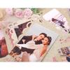 Golden Photo Banner for 4x6 Inch Pictures – 8 Pcs Hanging Photo Frame Banner for Bridal Shower, Engagement, Birthday, Wedding Decorations, Gold