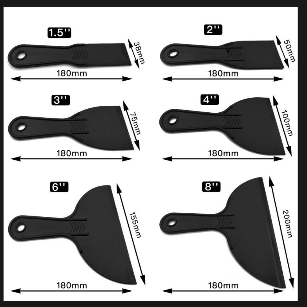 6pcs Flexible Spackle Tool Non Scratch Putty Filler Tools 6 In 1 Paint Scraper Tool  Drywall Repair