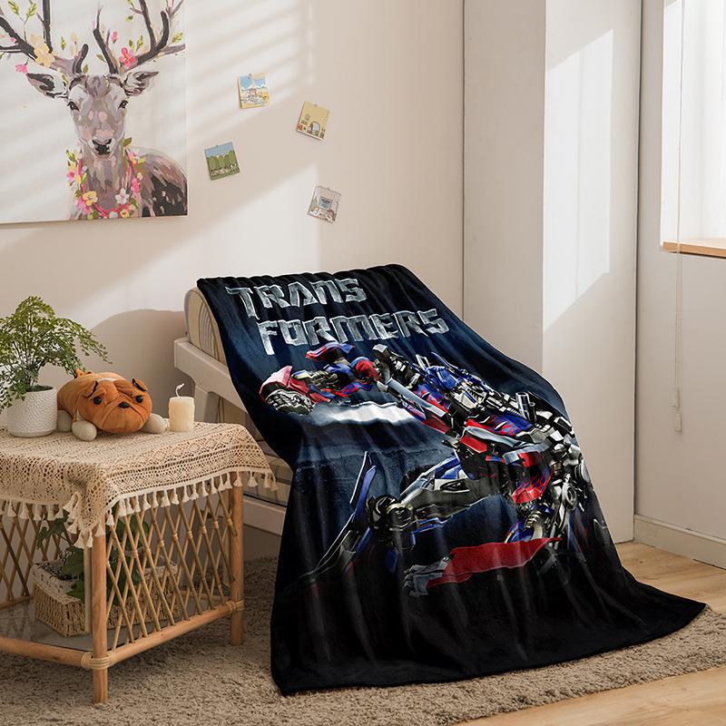Cartoon Transformers Serie Doppelseitige Flanell 3D Digitaldruck Decke Decke