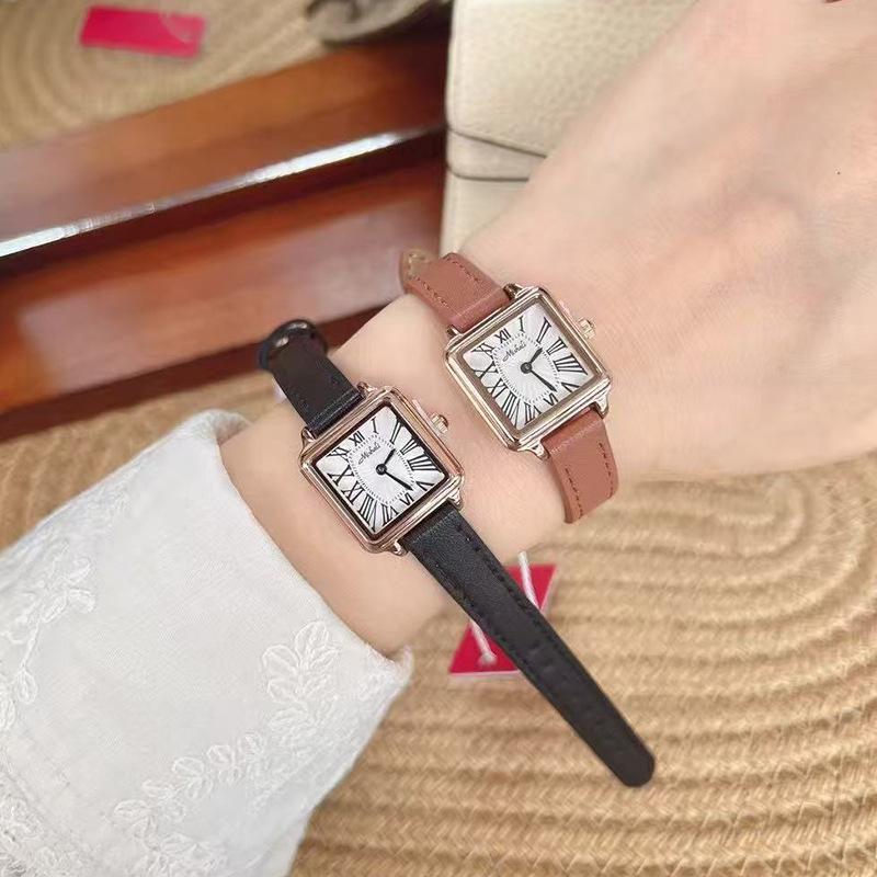 Watch Roman Retro Small Exquisite Square Quartz Watch Women'S Simple Temperament Belt Women'S Watch