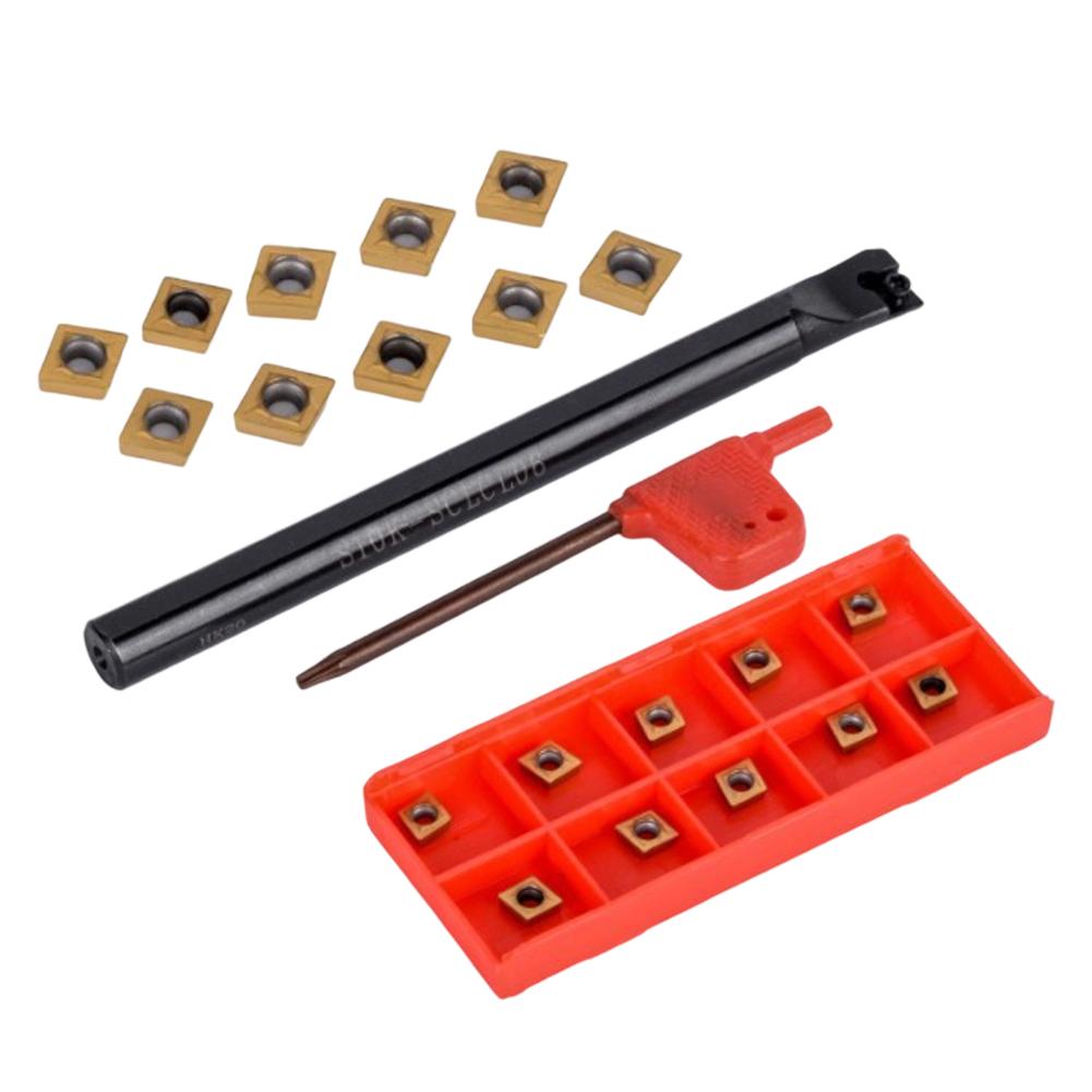 

Tool Holder S10k Sclcl06 with 10 Carbide CCMT060204 Inserts for Lathe Machines Featuring Screw Compression Design China Mainland