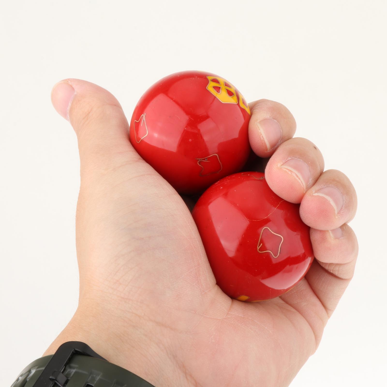 

2 Pieces Massage Balls with Storage Box Exerciser Chinese Health Balls for