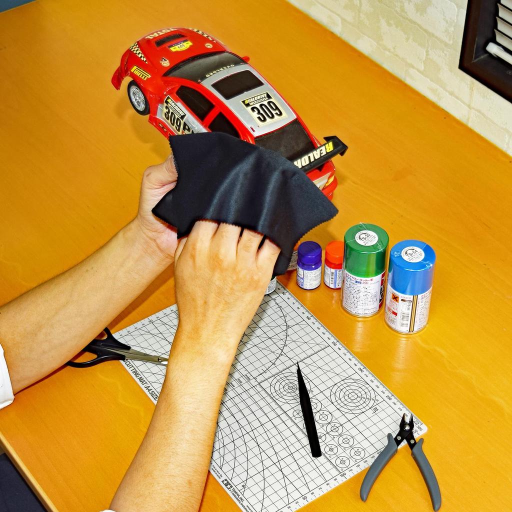 Builders Plastic Model Tool Maintenance Microfiber Cloth Cleaning Cloth No Cleaner Required 20 X 20cm 2 Pieces Gray E-7778-2