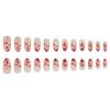 Fashionable Oval Artificial Nail With Floral Decors Press On Nail Acrylic Nail Manicure Ornament For Special Gatherings