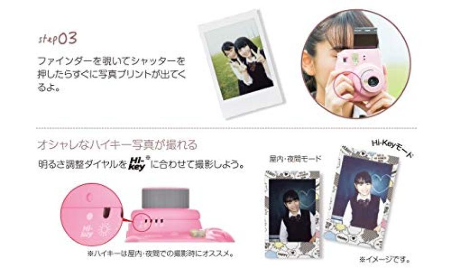 Fujifilm Instax Mini 8 Plus Instant Camera with Lens and Genuine Shoulder 116mm x 118mm x 68mm Close-Up Strap, Strawberry,