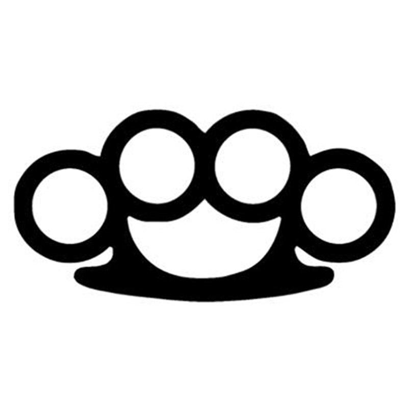 Buy 17CM *7cm Black/Sliver Brass Knuckles Creative Car Styling KK Vinyl