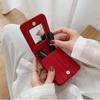 with Mirror Lipstick Bag Pu Leather Lipstick Storage Bag Portable Mini Cosmetic Bag  Travel