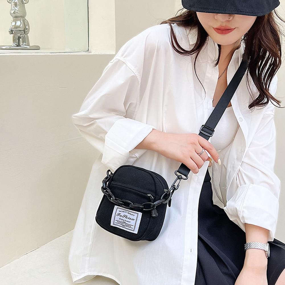 Women Small Canvas Shoulder Bag Corduroy Chain Designer Bag for Teenager Girl Crossbody Bag Cute Tote Purse Female Handbag