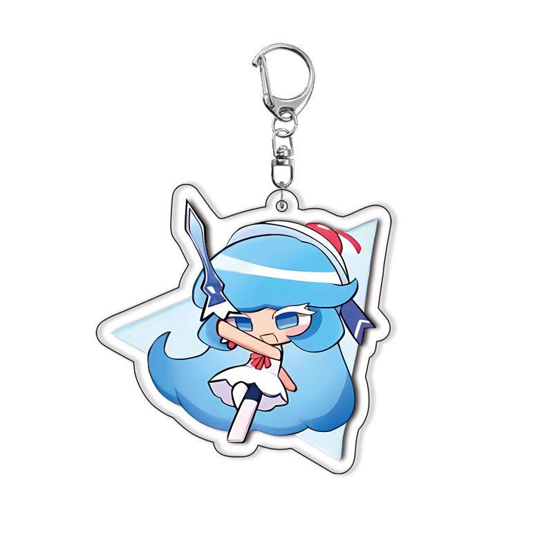 

New style Game Cookie Run Kingdom Keychains for Accessories Bag Shadow Milk Pure Vanilla Cookie Keyrings Jewelry Fans Gift