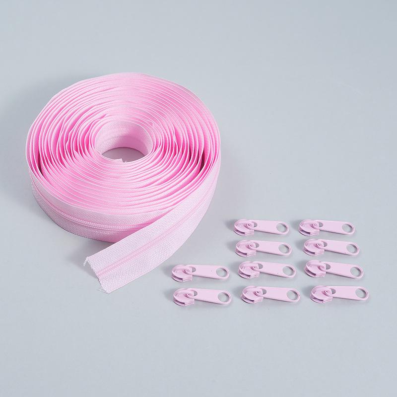 No. 3 & 5 Macaron Color Nylon Zipper for Duvet Covers, Pillowcases, Canvas Bags, Makeup Bags, & DIY Pencil Cases with Fine Teeth.