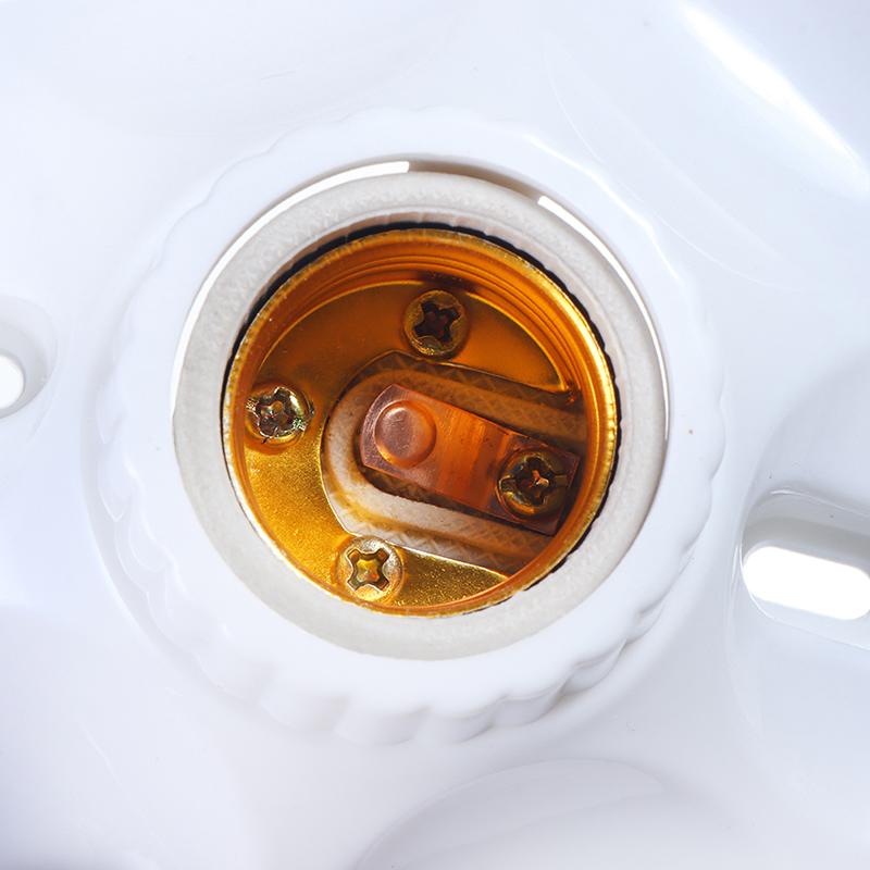 E27 Led Light Bulb Holder Round Socket Base Hanging Lamp Socket Base 6A220V-250V