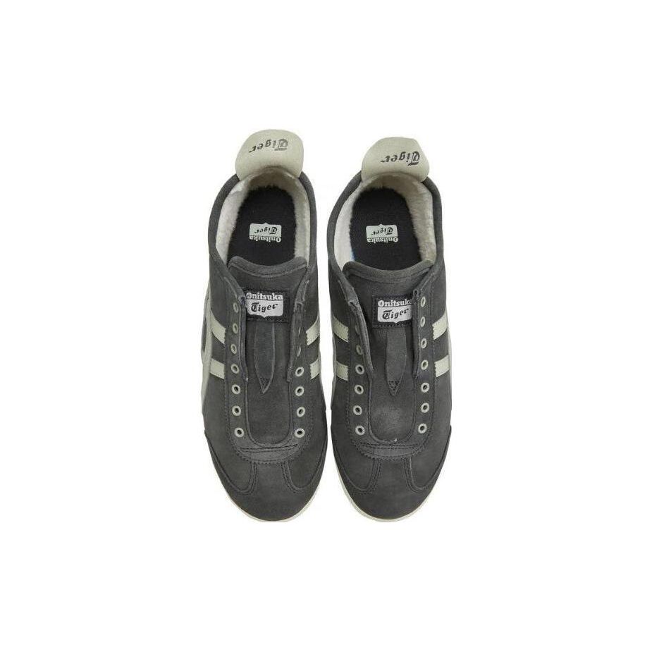 ONITSUKA TIGER Mexico 66 Slip-On Leather Sports Fashion Comfortable Non-Slip Wear-Resistant Low-Top Casual Shoes Unisex Sneaker Gray 1183A438-021
