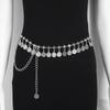 Bohemian Ethnic Style Waist Chain with Shaking Metal Coins Adjustable Length Belt Stylish Body Jewelry for Festivals