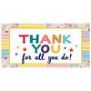 Thank You Banner High-quality Material Recognition Banner Colorful Design Thank You Sign for Team Building Office Decoration