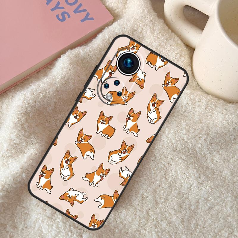 Cartoon Corgi Case For Honor 200 Lite Magic 7 5 6 Pro Honor X9c X9b X9a X8b X8a X8 X9 50 70 90 Lite Coque