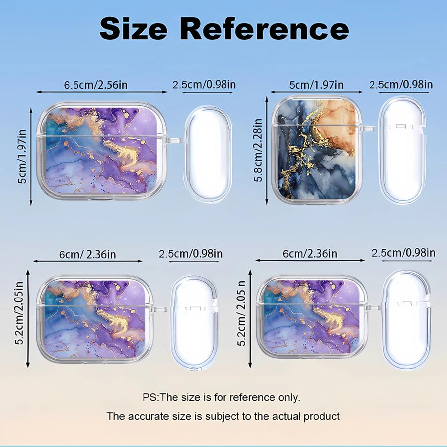 Flower Marble Case For Airpods 1 4 Pro3 3 Pro2 2 Pro Clear Earphone Cases Cover