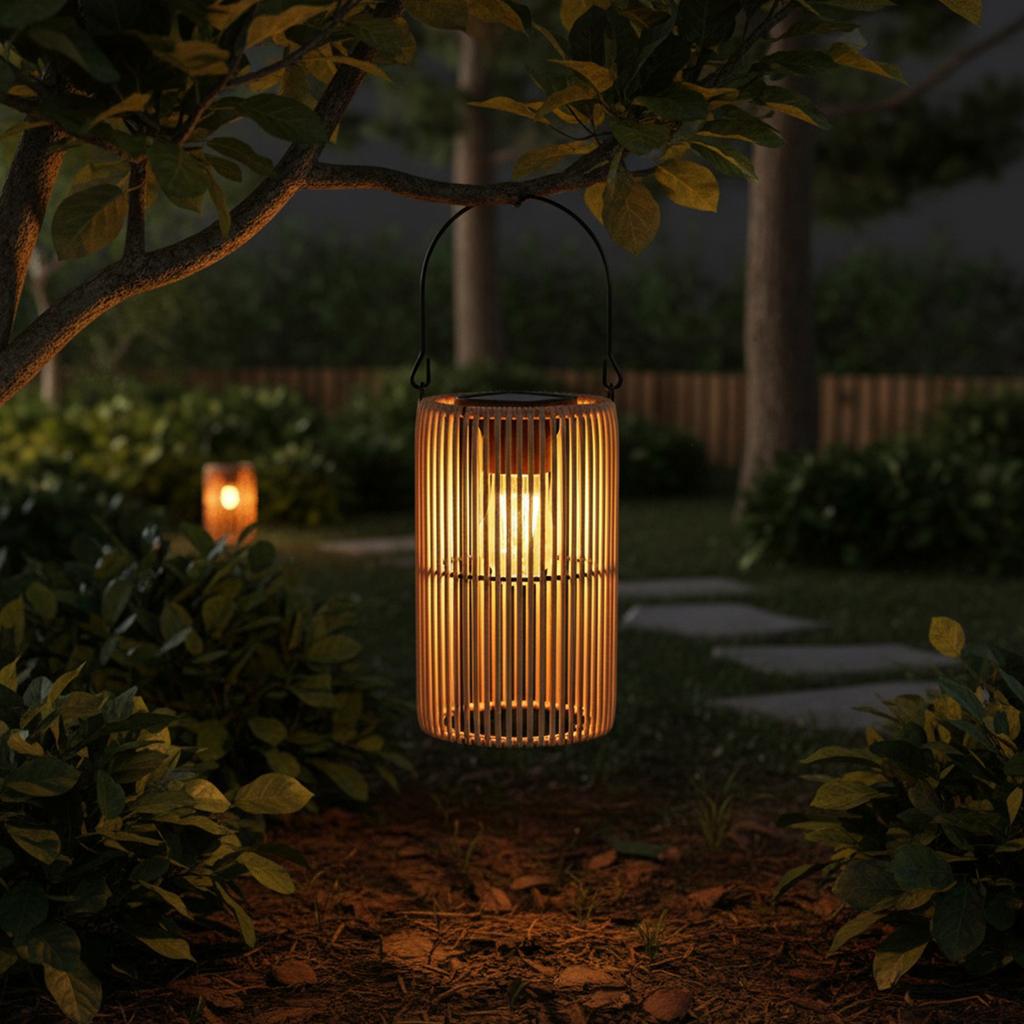 Hanging Solar Lights Auto On/Off Solar Hanging Lantern for Porch Trees Lawn Pathway Decor