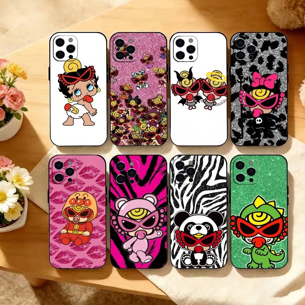 C-cute H-Hysteric M-Min Phone Case For iPhone 17, 16,15,14,13,12,11 Plus,Pro Max, Others Soft Black Cover