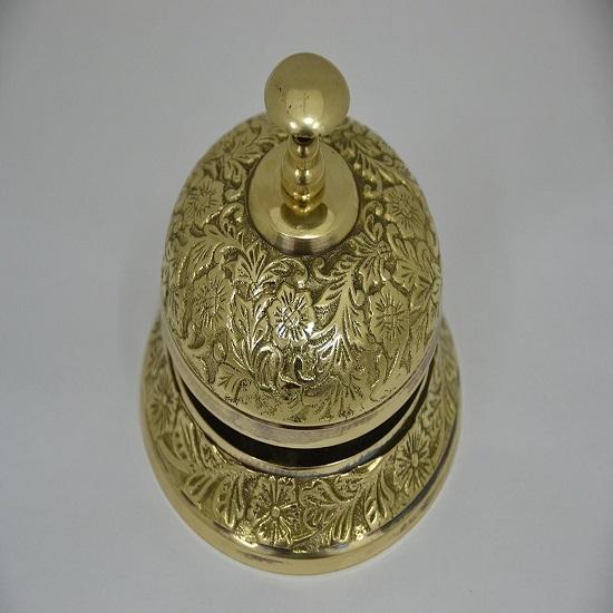 Brass Ornate Service Desk Bell Hotel Counter Bell - 9.525 Cm ( 3.75 Inche )