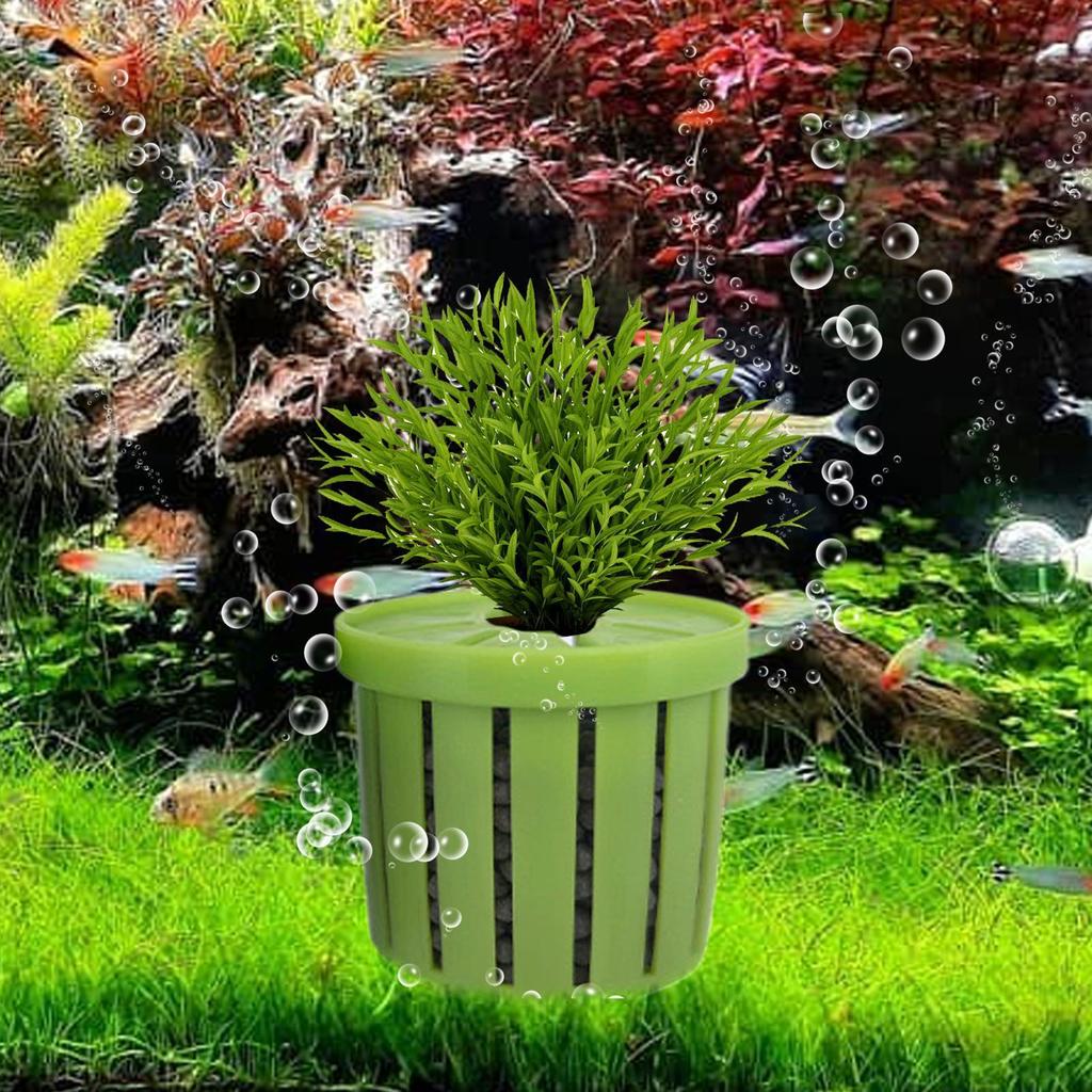 Aquarium Plant Holder Stable Fish Tank Plant Basket Aquarium Hydroponics Planting Holder Water Feature Decoration Accessories