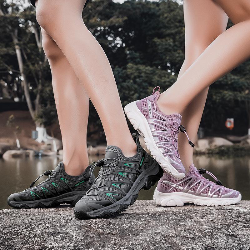 Outdoor Sports Shoes Men's Shoes Summer Mesh Breathable Wear-resistant Non-slip Couple Mountaineering Shoes Women's Shoes Hiking Off-road Shoes