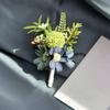Artificial Wedding Corsage And Boutonniere Set Silk Flower Wrist Corsage And Lapel Pin for Bridal Party Business Opening Ceremony Guest Flower