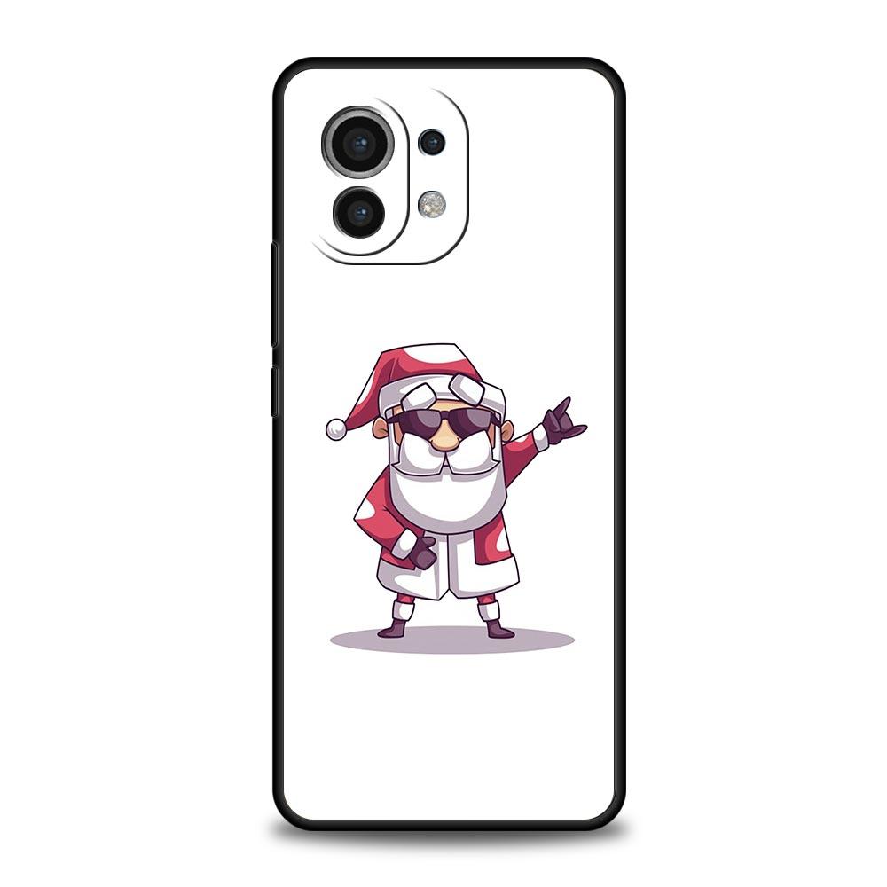 Phone Case For Xiaomi Mi 15 14 14T 13T 12T Pro 12 13 11 Lite 5G 11T X6 X5 Pro Soft TPU Cover Cartoon New Year Christmas Santa