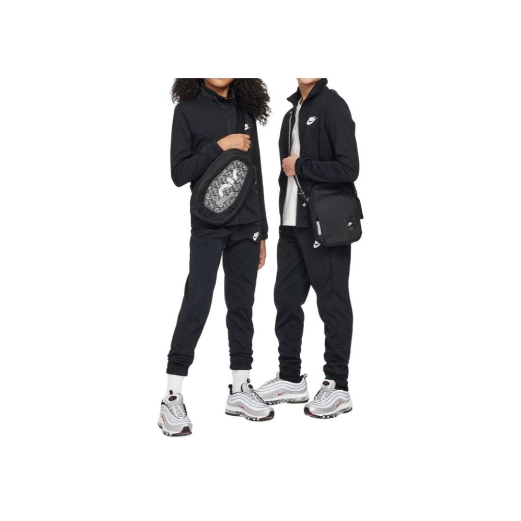 Nike Volný střih, potisk loga, dlouhý rukáv, ležérní sportovní souprava, dětské sportovní oblečení, černá FD3067-010