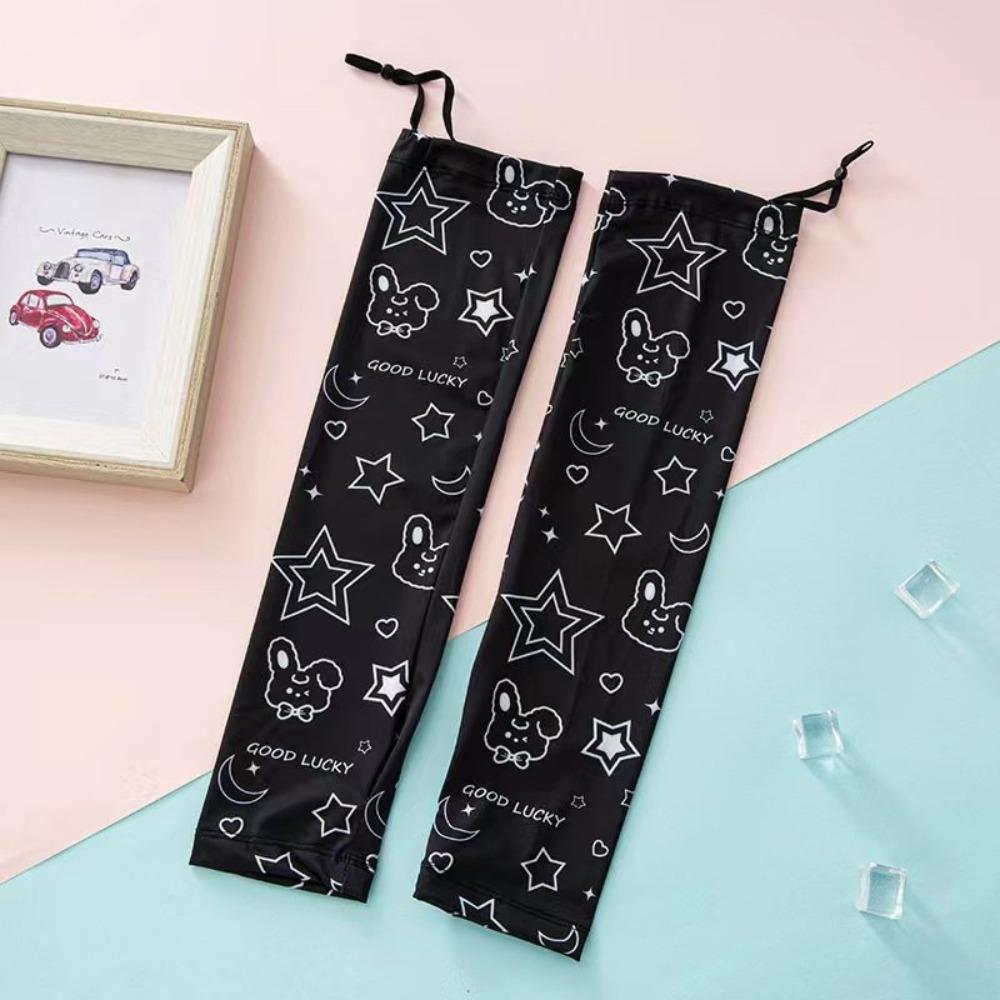 

Звезды Узор Солнцезащитные Рукава Анти-УФ Рукава Ice Silk Новые Рукава Для Рук На Открытом Воздухе чёрный