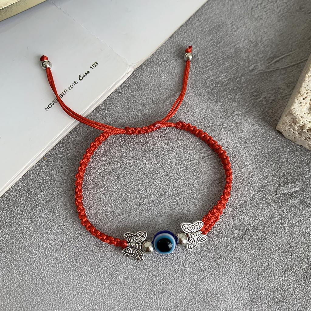 Turkish Blue Evil Eye Handmade Braided Red Black Rope Bracelet For Women Men Lucky Friendship Jewelry Adjustable Couple Bracelet