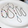 Crystal Beaded Chain Bracelet Set, Light Luxury High-end Bracelet Stacked with Retro Temperament Commuter Jewelry Women