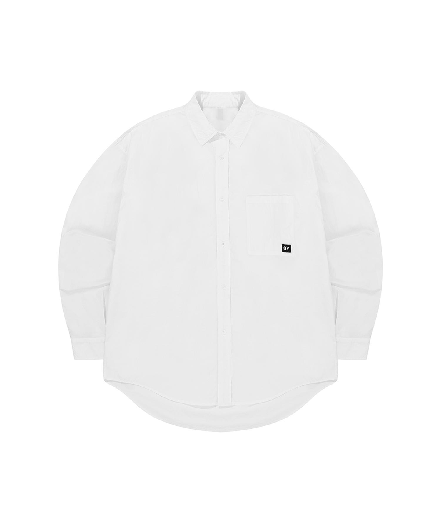 Oy Back Round Cut-Out Shirts-White White/2 Size