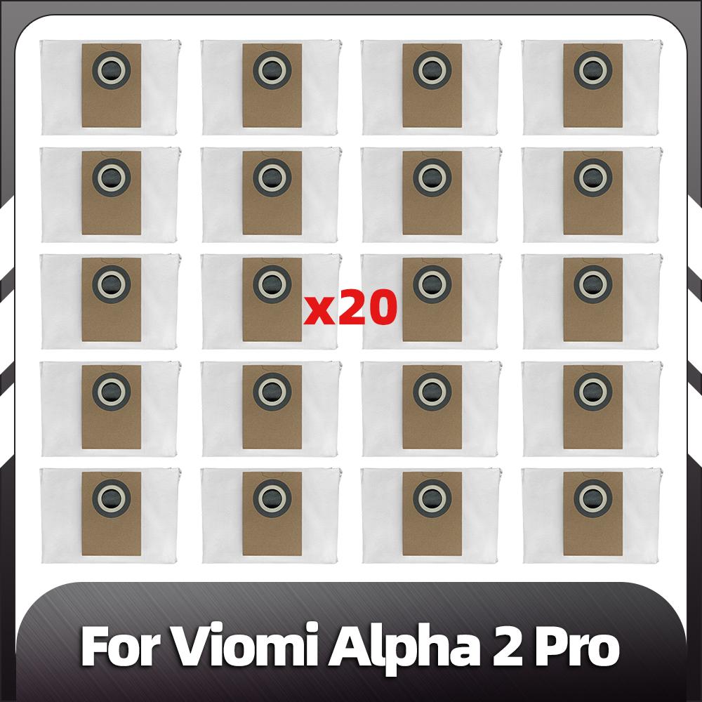 Compatible for Viomi Alpha 2 Pro Replacemet Main Roller Side Brush HEPA Filter Mop Pads Dust Bags Spare Parts Accessories