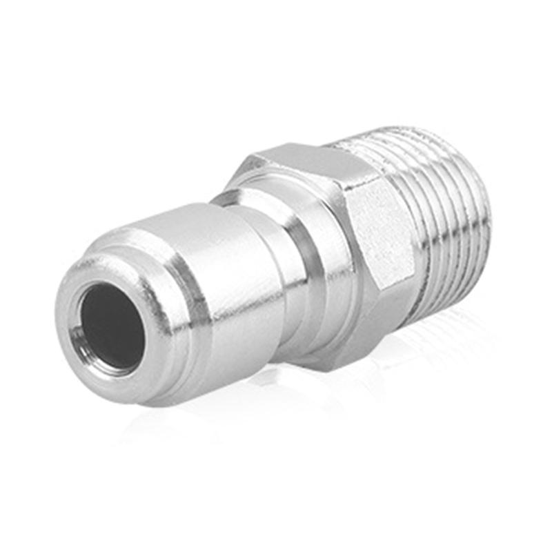 Pressure Washer Adapter Set 3/8" Quick Connect Fittings Male Pressure Washer Quick Disconnect Stainless Steel 5000 PSI