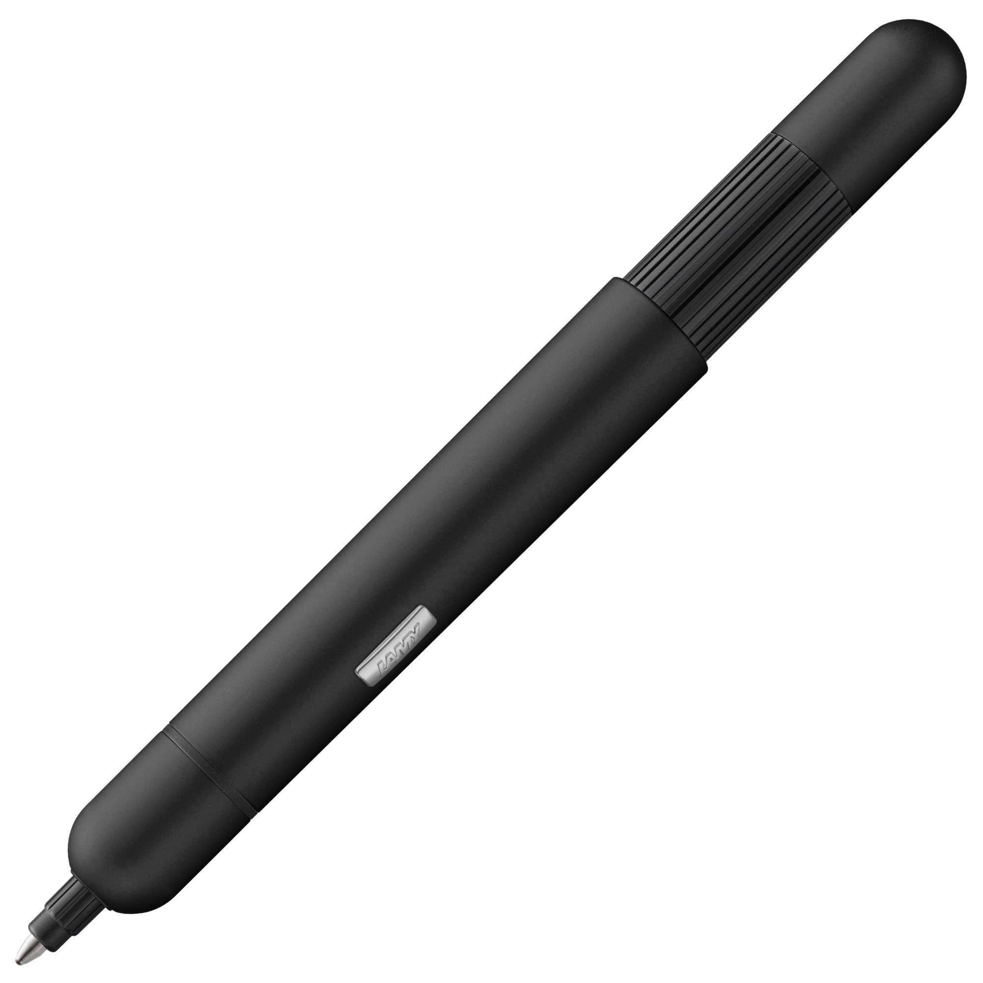 

Шариковая ручка LAMY pico черного цвета. Инновационная карманная ручка, трансформирующаяся в обычную ручку. Металлическая рукоятка. Средняя толщина линии. В комплекте компактный стержень LAMY M 22. Одно нажатие. чёрный