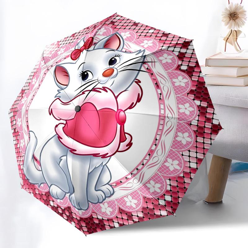 1pc Kitten, Pink Open/Close Folding Umbrella - Raining Gear for Travel Umbrella, All- Portable Umbrella for & Men 8-Rib yy251229037