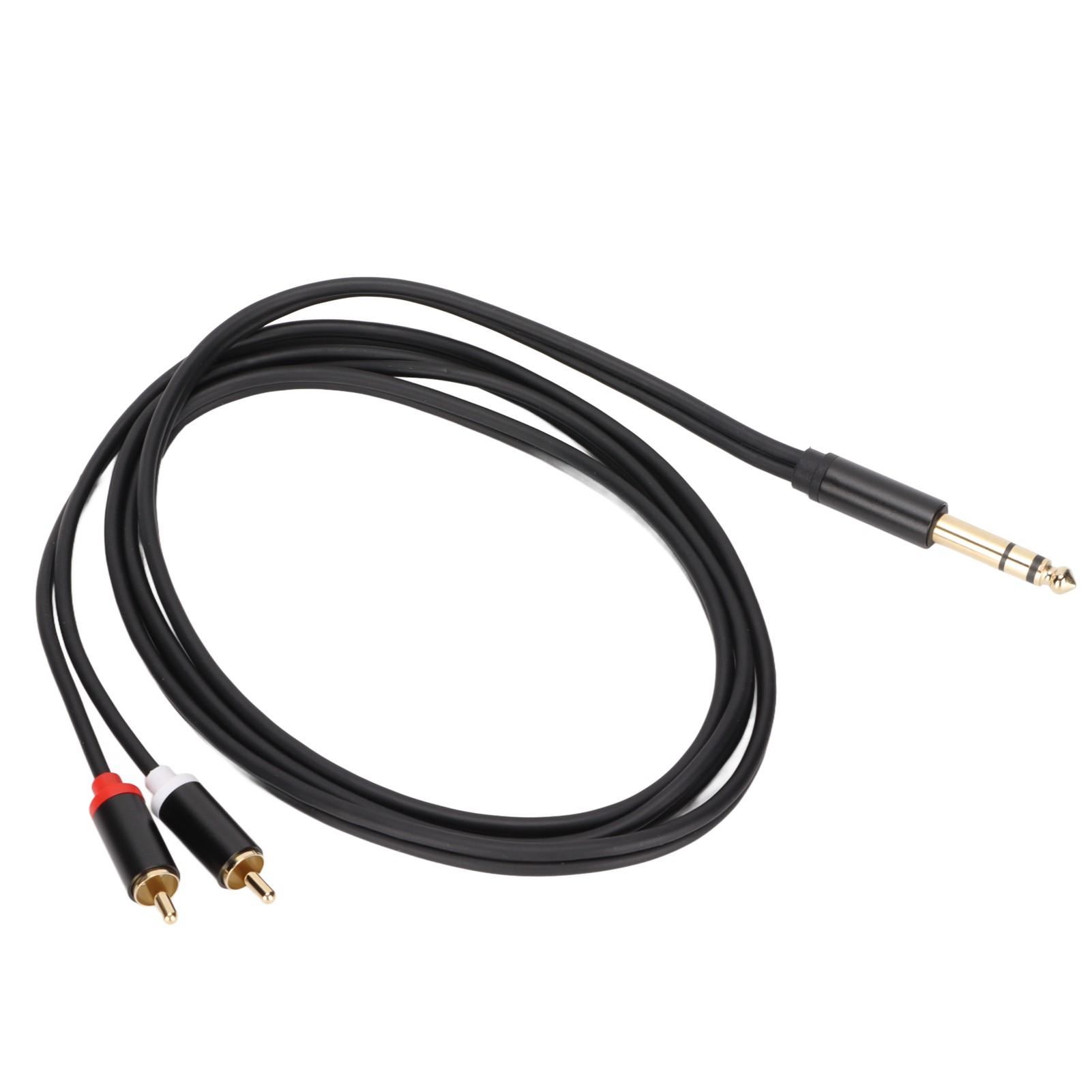 

6.35mm to 2 RCA Cable Gold Plated Series 14 Inch to 2 RCA Male Stereo o Adapter Y Splitter RCA 1.5m / 4.9ft